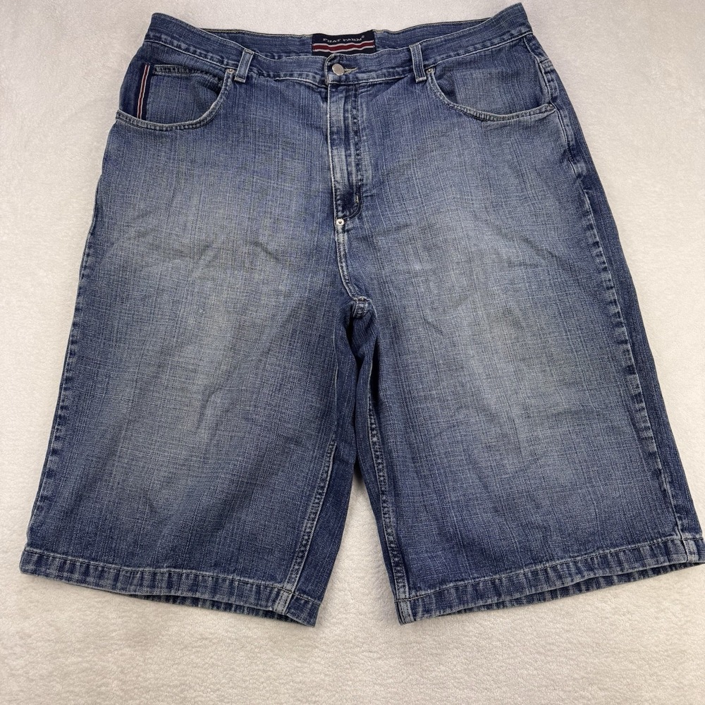 Phat Farm Baggy Men's‎ Denim Shorts Size 38 x 14.5 Hip Hop Y2K Streetwear Skater